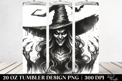 Washed Retro Witch Clipart, High-Res 20 Oz Tumbler Product Image 2