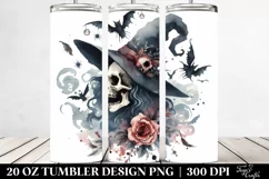 Washed Retro Witch Clipart, High-Res 20 Oz Tumbler Product Image 2