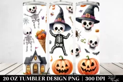 Simple Funny Skeleton Halloween Clipart 20 Oz Tumbler Product Image 2