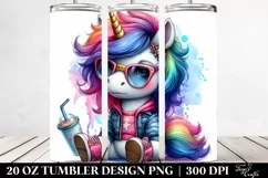 Colorful Baby Unicorn Clipart Product Image 2