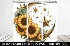 Vintage Half Moon Clipart, High-Res 20 Oz Tumbler Product Image 2