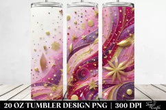 Colorful Magenta Glittery Background | 20 oz Tumbler Product Image 2