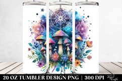 Vibrant Magical Celestial Mushroom 20 Oz Tumbler Product Image 2