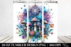 Vibrant Magical Celestial Mushroom 20 Oz Tumbler Product Image 2
