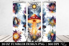 Vibrant Magical Celestial Mushroom 20 Oz Tumbler Product Image 2