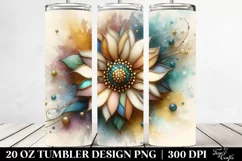 Abstract Pastel Sunflower made of , Transparent 20 Oz Product Image 2
