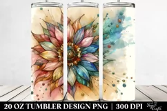 Abstract Pastel Sunflower made of , Transparent 20 Oz Product Image 2