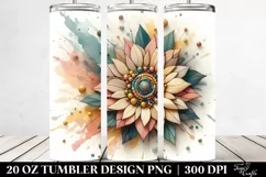 Abstract Pastel Sunflower made of , Transparent 20 Oz Product Image 2