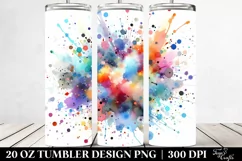 Colorful Watercolor Particles and Splash | 20 oz Tumbler Product Image 2