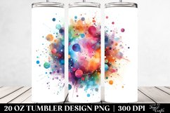 Colorful Watercolor Particles and Splash | 20 oz Tumbler Product Image 2