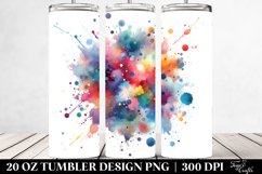 Colorful Watercolor Particles and Splash | 20 oz Tumbler Product Image 2