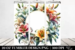 Watercolor Lily Frame, 20 Oz Tumbler Product Image 2
