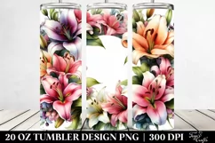 Lily Glossy Petals Horizontal Frame 20 Oz Tumbler Product Image 2