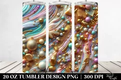 Colorful Gliterry Background With Golden Foil | 20 Oz Product Image 2