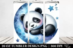 Colorful Baby Panda on Moon | 20 oz Tumbler Product Image 2