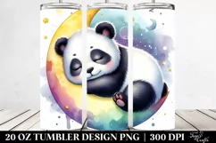 Colorful Baby Panda on Moon | 20 oz Tumbler Product Image 2