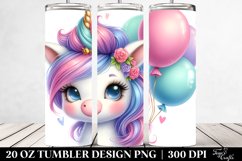 Cute Baby Unicorn With Cool Haircut | 20 Oz Tumbler Product Image 2