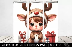 Watercolor Brittany Winter 20 Oz Tumbler Product Image 2