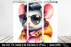 Cute Baby Mouse Posing with Cool Haircut, High-Res 20 Oz Product Image 2