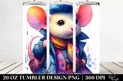 Cute Baby Mouse Posing with Cool Haircut, High-Res 20 Oz Product Image 2