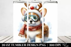 Watercolor Cow with Party Hat, High-Res 20 Oz Tumbler Product Image 2