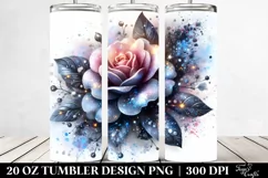 Shiny Camellia with Dust Particles. 20 Oz Tumbler Design Product Image 2