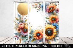 Vibrant Small Sunflower Horizontal Frame | 20 oz Tumbler Product Image 2