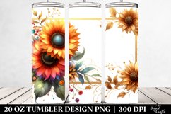 Vibrant Small Sunflower Horizontal Frame | 20 oz Tumbler Product Image 2