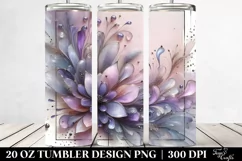 Abstract Pastel Lavender made of , Transparent 20 Oz Tumbler Product Image 2