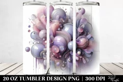 Abstract Pastel Lavender made of , Transparent 20 Oz Tumbler Product Image 2
