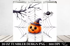 Watercolor Halloween Funny Clipart with Cobweb, 20 Oz Product Image 2