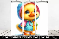 20 Oz Tumbler Sublimation | Smiling Baby Duckling in Product Image 2