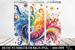 Colorful Watercolor Whimsical Tumbler Product Image 2