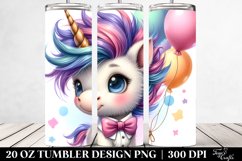 Cute Baby Unicorn With Cool Haircut | 20 Oz Tumbler Product Image 2