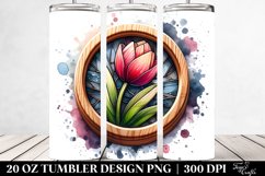 Detailed Small Stained Tulip Tumbler Product Image 2