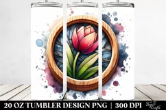Detailed Small Stained Tulip Tumbler Product Image 2