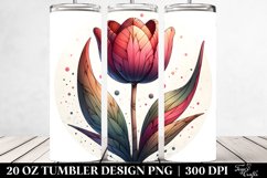 Detailed Wooden Tulip Tumbler | 20 Oz Product Image 2