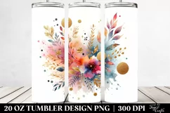 Colorful Splash Golden Foil | 20 Oz Tumbler Product Image 2