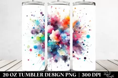 Colorful Watercolor Particles | 20 Oz Tumbler Product Image 2