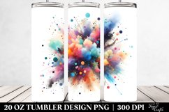 Colorful Watercolor Particles | 20 Oz Tumbler Product Image 2