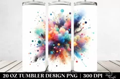 Colorful Watercolor Particles | 20 Oz Tumbler Product Image 2