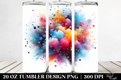 Colorful Watercolor Particles | 20 Oz Tumbler Product Image 2