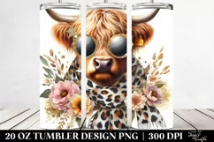 Elegant Highland Cow Sunglasses Tumbler Product Image 2