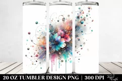 Colorful Splash Metallic Drips | 20 Oz Tumbler Product Image 2