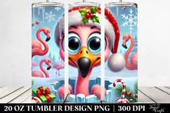 Joyful Baby Flamingo in Christmas Theme Product Image 2
