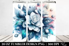 Detailed Jasmine Watercolor Tumbler Product Image 2