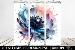20 Oz Tumbler Sublimation | Glossy Anemone | Watercolor Product Image 2