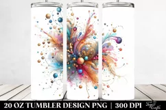 Colorful Splash Metallic Drips | 20 Oz Tumbler Product Image 2