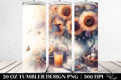 Washed Sunflowers Tumbler Design | 20 oz Tumbler Product Image 2