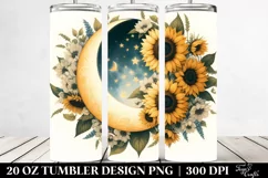Half Moon Sunflowers Vintage | 20 oz Tumbler Product Image 2